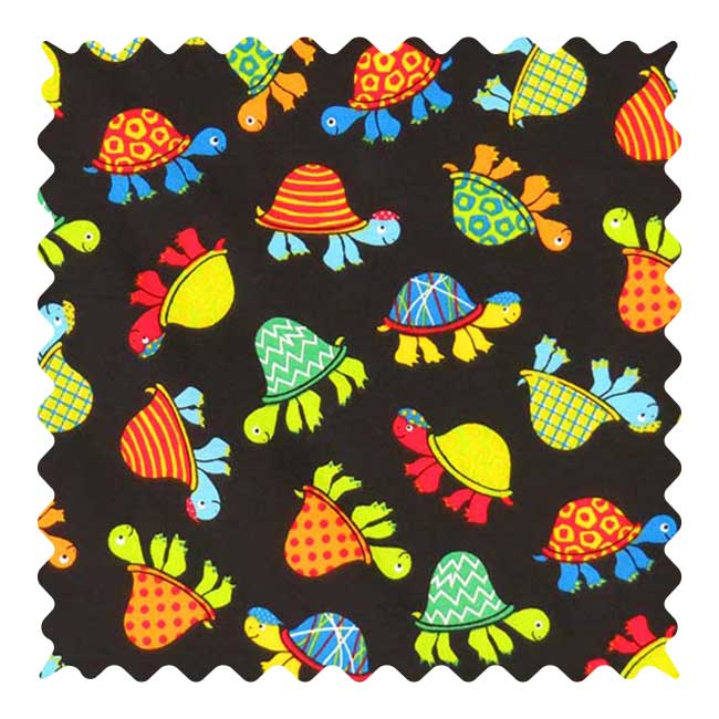 Fabric Shop - Turtles Black Fabric - Yard