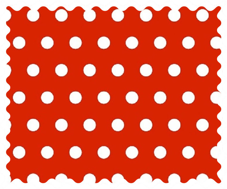 Fabric Shop - Polka Dots Red Fabric - Yard