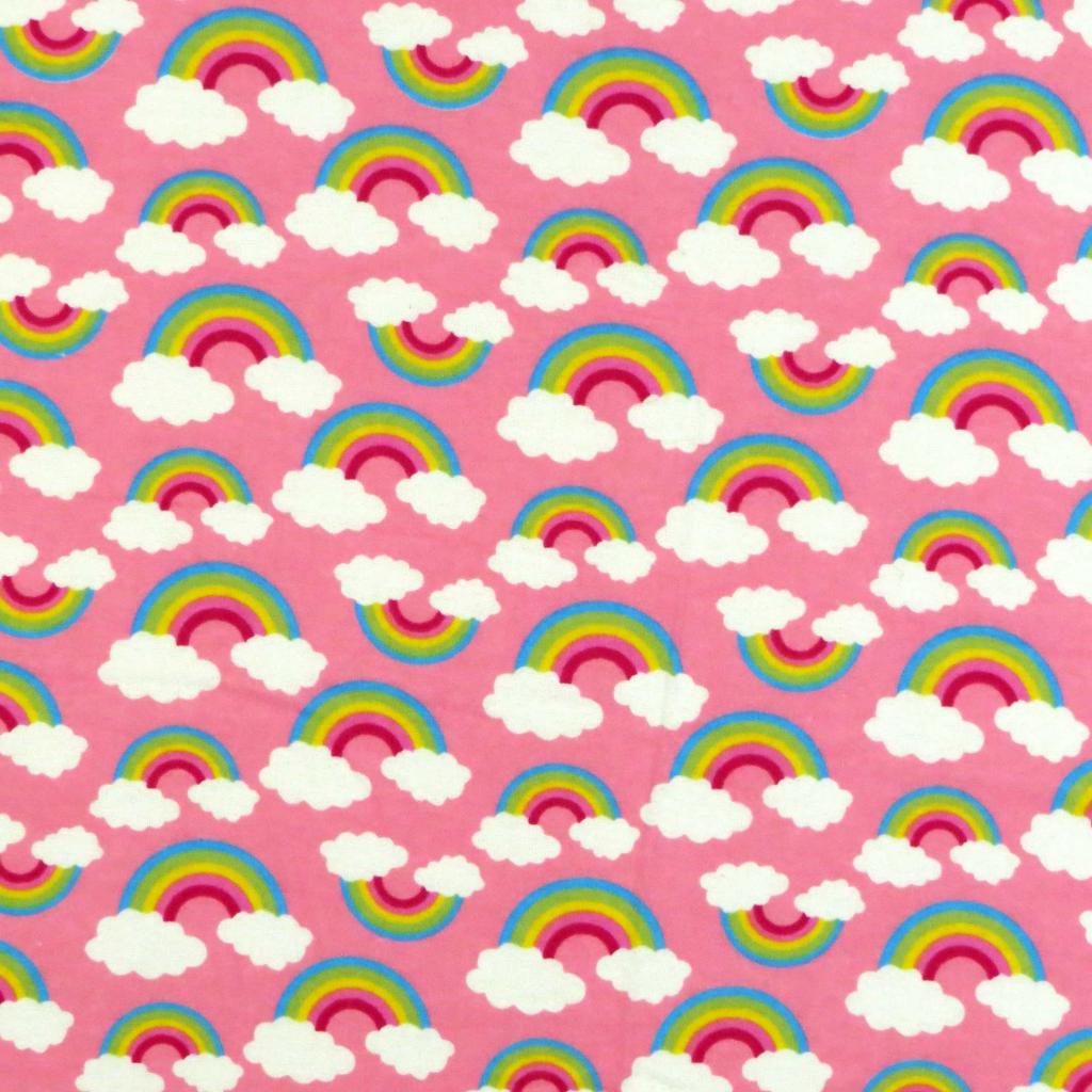 Portable / Mini Crib - Rainbows Pink - Fitted (24x38x3)