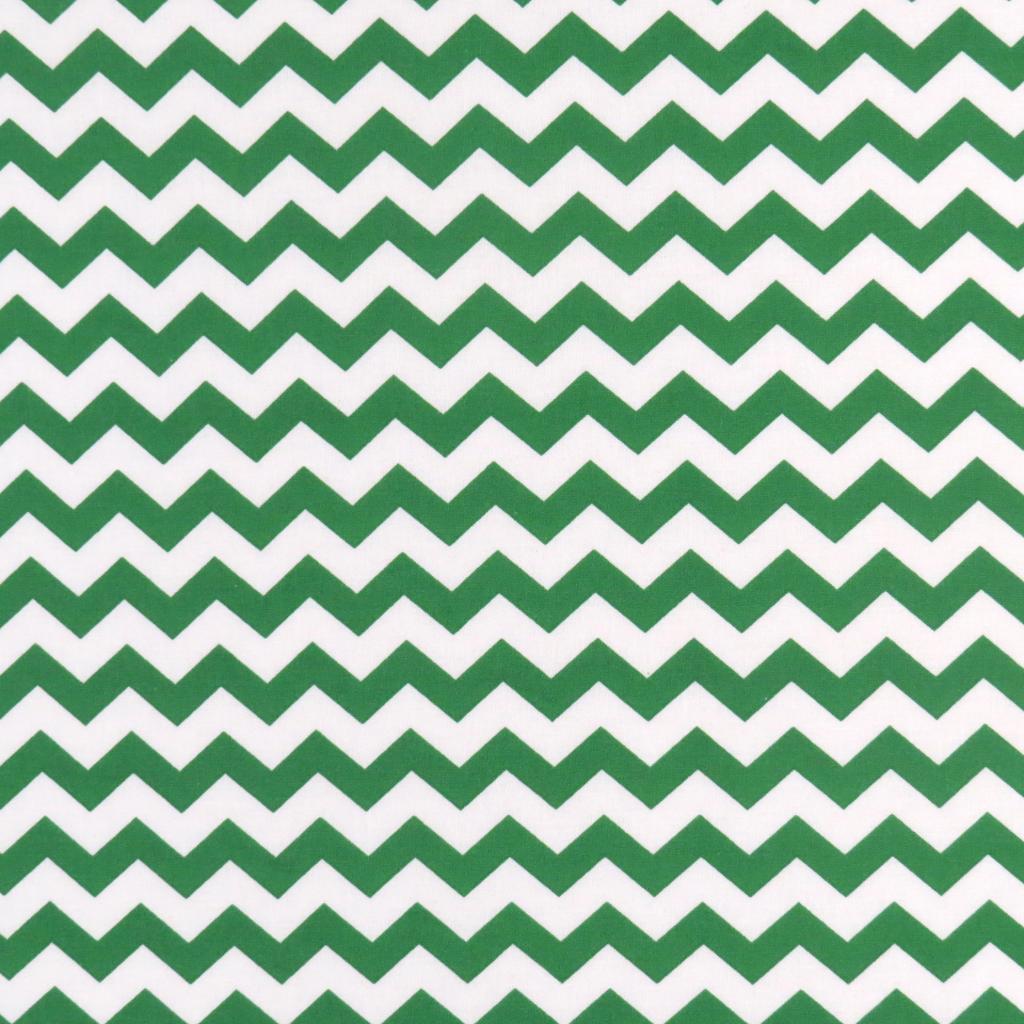 Portable / Mini Crib - Forest Green Chevron Zigzag - Fitted (24x38x3)