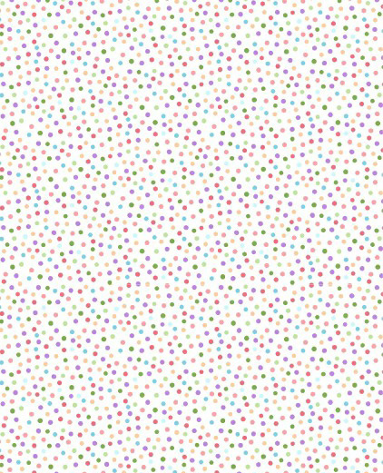 Bassinet - Flannel - Scattered Dots On White - Fitted Picture