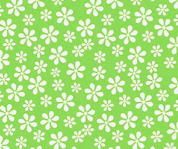 Primary Green Floral Woven