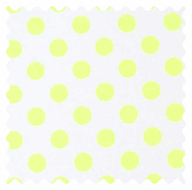 Fabric Shop - Neon Yellow Polka Dots Fabric - Yard