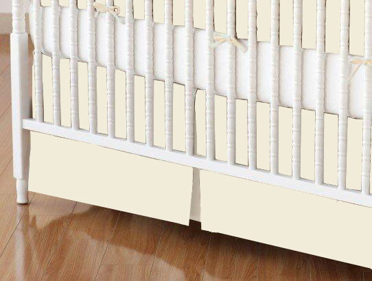 Crib Skirt - Solid Ivory Jersey Knit
