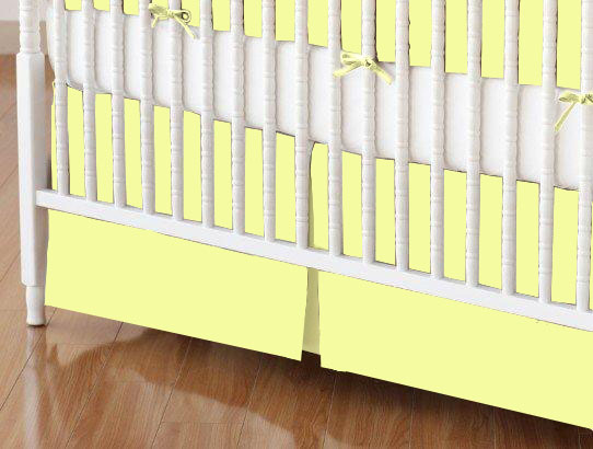Crib Skirt - Solid Lemon Jersey Knit