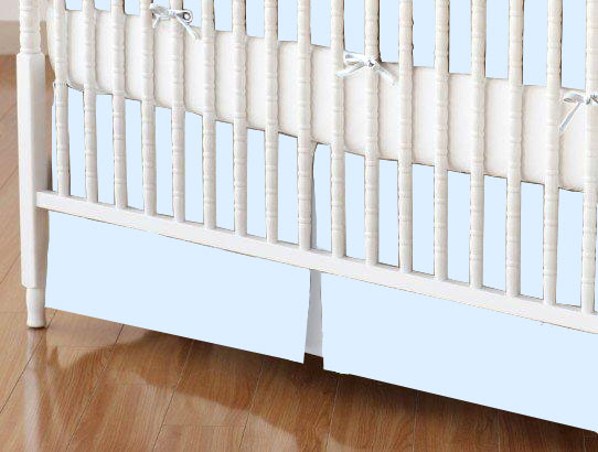 Mini Crib Skirt - Organic Baby Blue Jersey Knit