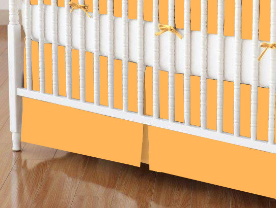 Crib Skirt - Solid Orange Jersey Knit