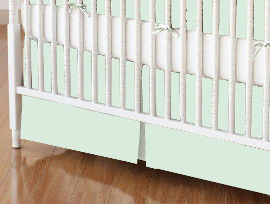 Crib Skirt - Pale Aqua Jersey Knit
