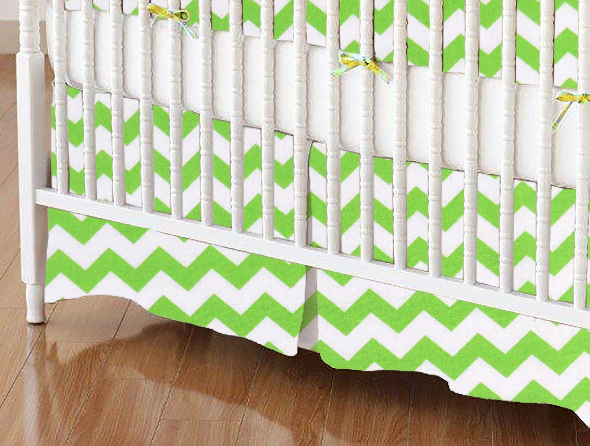 Lime Chevron Zigzag Crib / Toddler Sheets Sheetworld