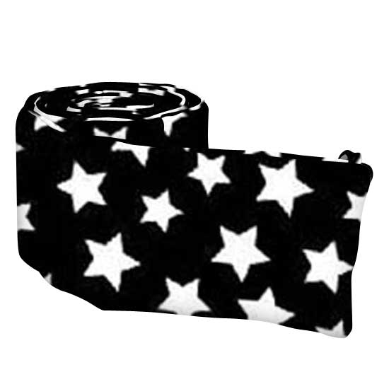 Primary Stars White On Black Woven Crib / Toddler Sheets Sheetworld