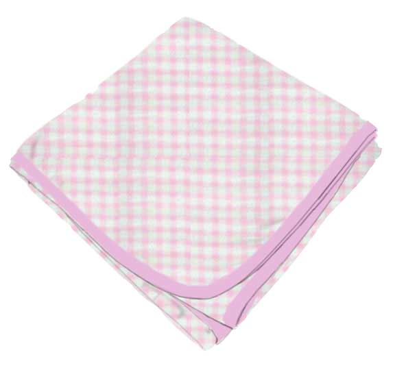 Pink Gingham Check Receiving Blanket Baby Blankets Sheetworld