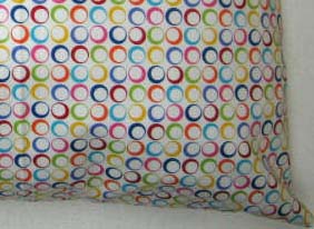 Percale Pillow Cases - Primary Coloful Rings 