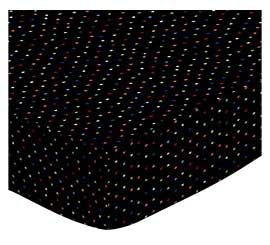 Primary Colorful Pindots Black Woven