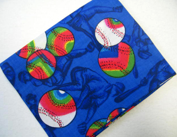 Rainbow Baseball Baby Pillow Case (935)