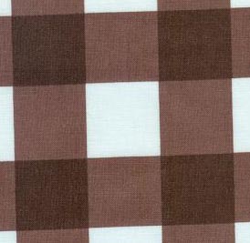 Brown Large Gingham Check - Woven