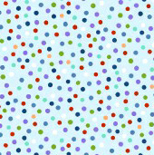 Portable / Mini Crib - Flannel - Scattered Dots on Blue - Fitted 24x39x5.5