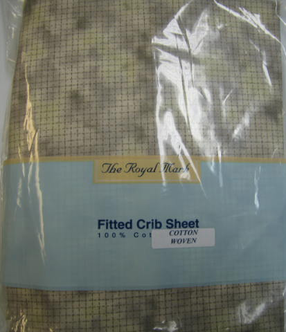Grey Marble Grid Crib Sheet (138)