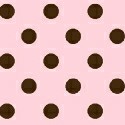Brown Polka Dots Pink Woven