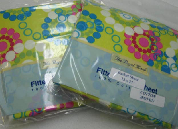 Retro Yellow Circles Basket Sheets 2 Pack (878)
