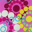 Retro Pink Circles Print - Woven