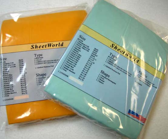 2 Pack - Orange & Aqua Cotton Crib Sheets