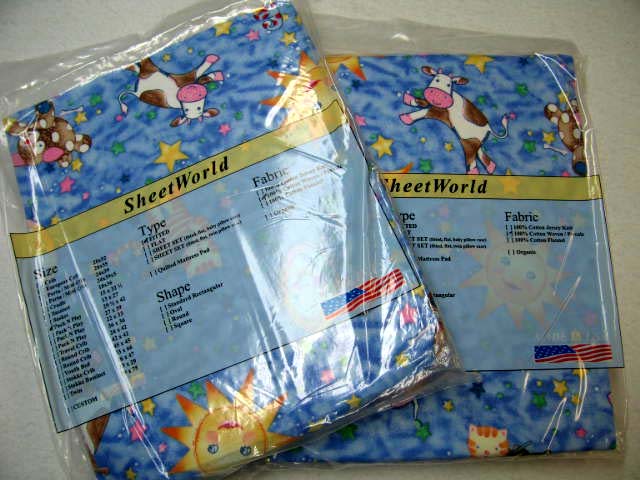 2 Pack - Hey Diddle Diddle Woven Pack N Play (Large) Sheets