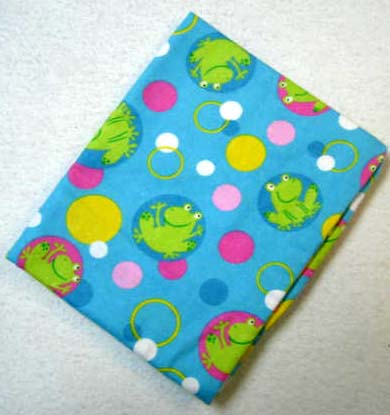 Frogs N Bubbles Flannel Baby Pillow Case