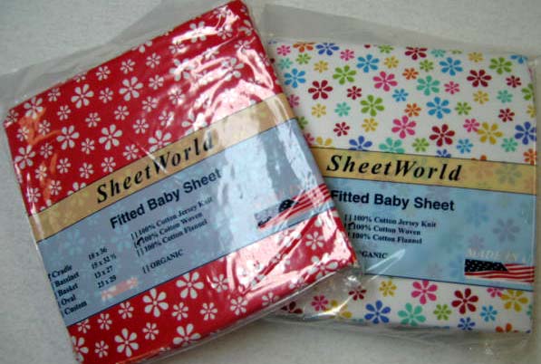 2 Pack - Floral Red & Colorful Floral Cotton Cradle Sheets