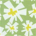 Retro Flowers on Green - Woven