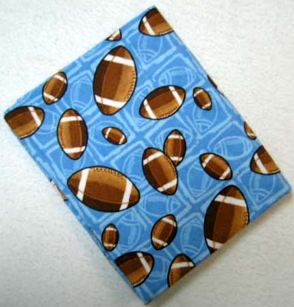 Football Blue Flannel Baby Pillow Case