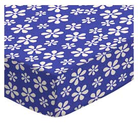 Primary Royal Floral Woven