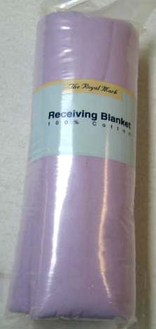 Solid Lavender Flannel Baby Receiving Blanket