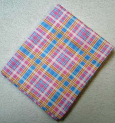 Pink & Blue Plaid Flannel Baby Pillow Case