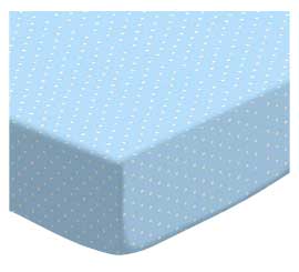 Pastel Blue Pindots Woven