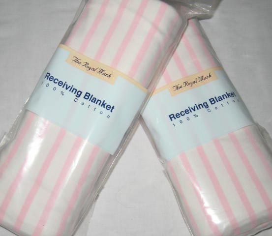Pink Stripe Receiving Blankets (200pp)