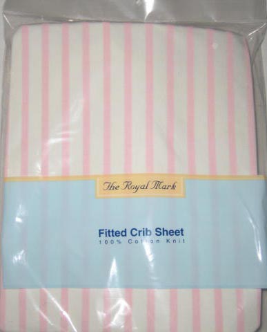 Pink Stripe Crib Sheet (170)