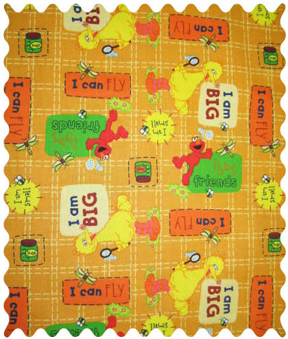 Sesame Street Orange Fabric