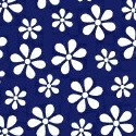 Primary Navy Floral Woven