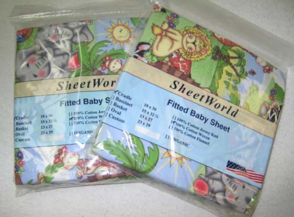 2 Pack - Lively Jungle Animals Cotton Cradle Sheets