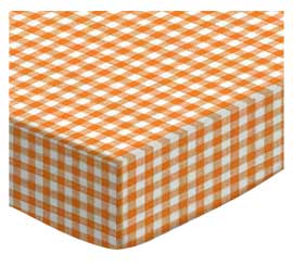 Primary Orange Gingham Woven