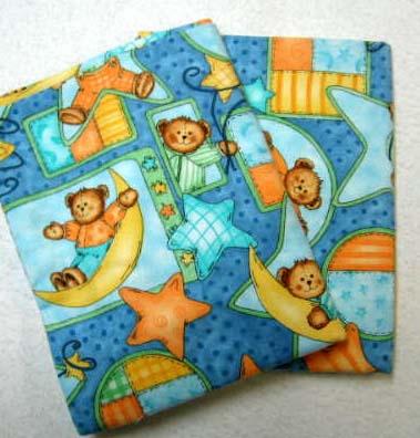 2 Pack - Bear Fun Flannel Baby Pillow Case