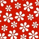 Primary Red Floral Woven