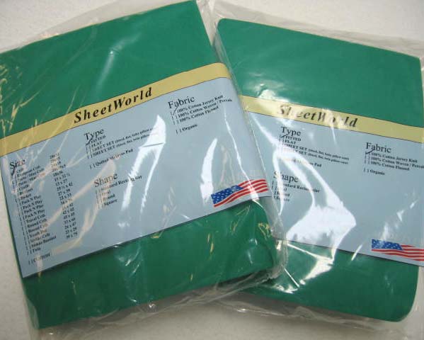2 pack - Jade 100% Cotton Fitted Crib / Toddler Sheet