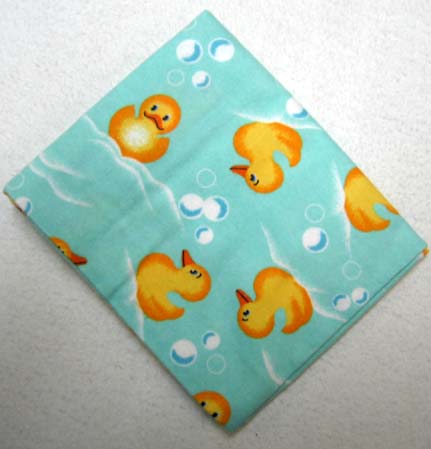 Ducks Blue Pond Flannel Baby Pillow Case