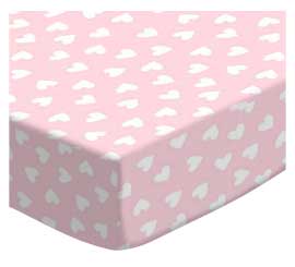 Hearts Pastel Pink Woven