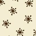 Brown Snowflake Cream Woven