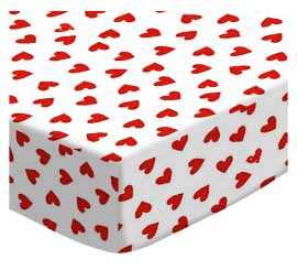 Primary Hearts Red Woven