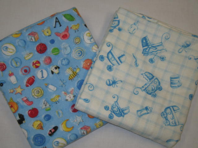Blue Baby Print Pillow Case 2 pack (910)