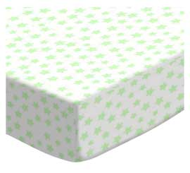 Pastel Green Stars Woven
