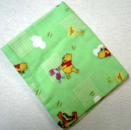 Pooh Green Flannel Baby Pillow Case